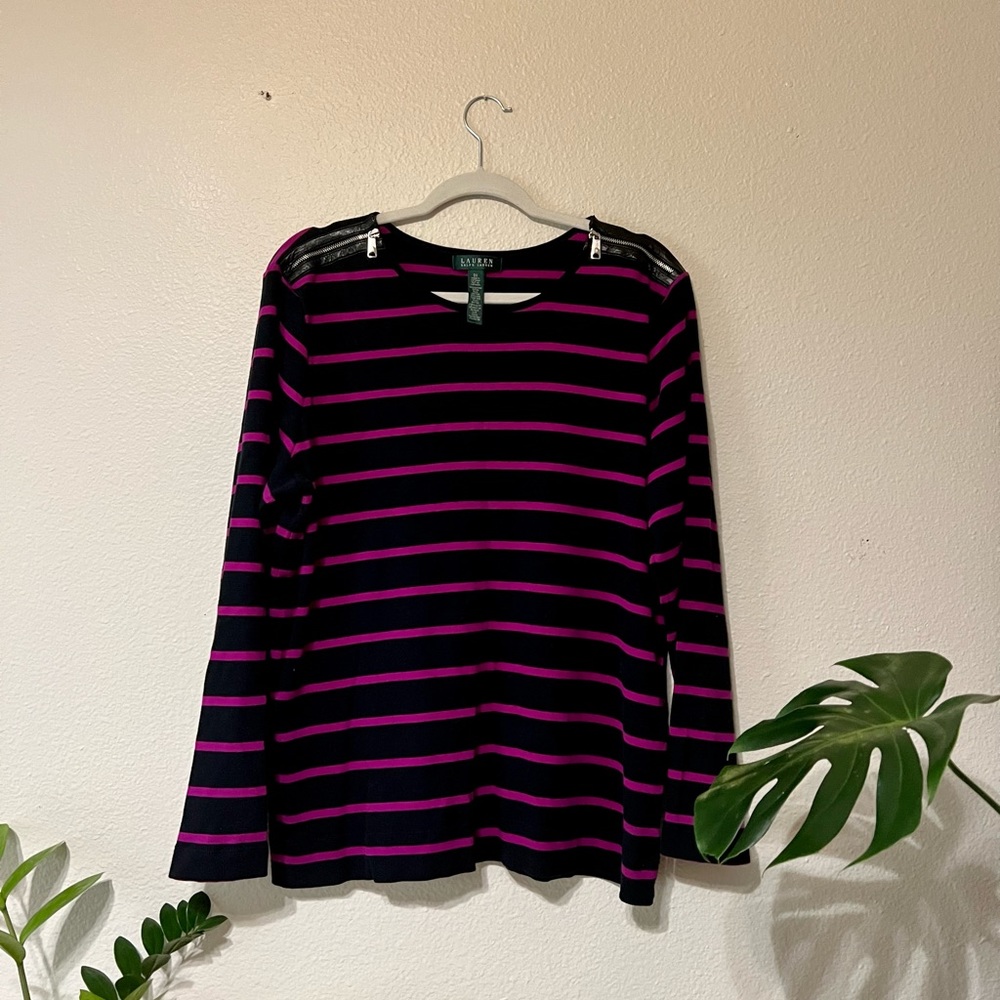 LAUREN RALPH LAUREN ZIPPER SWEATER